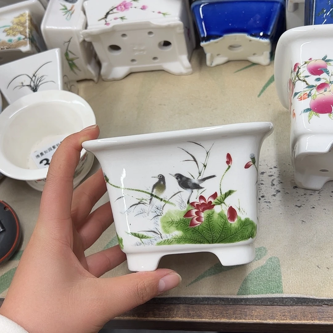 紫砂花盆296号瑕疵13/9cm