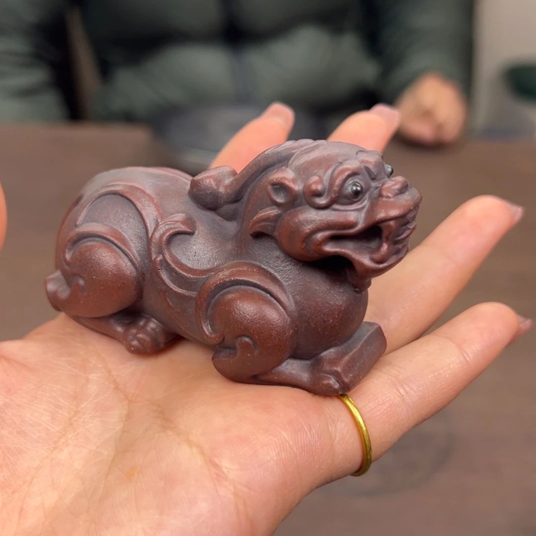 紫砂茶宠貔貅摆件