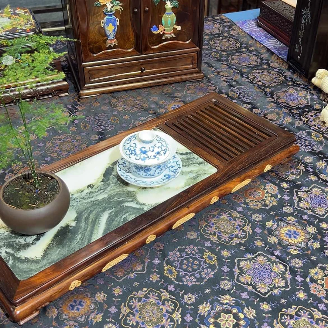 【闪购商品】红酸枝木类成套家具茶盘