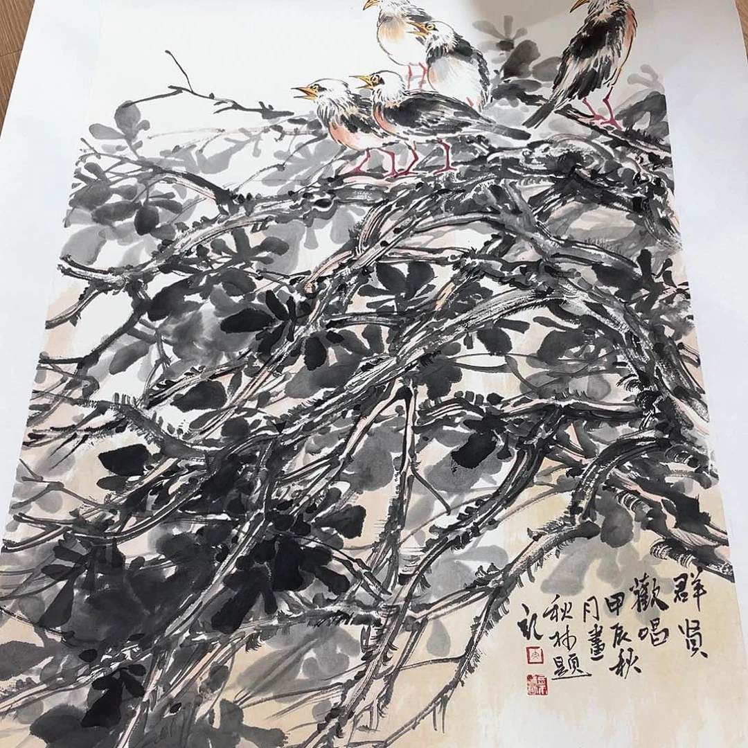 国画把手放在一起的时候才