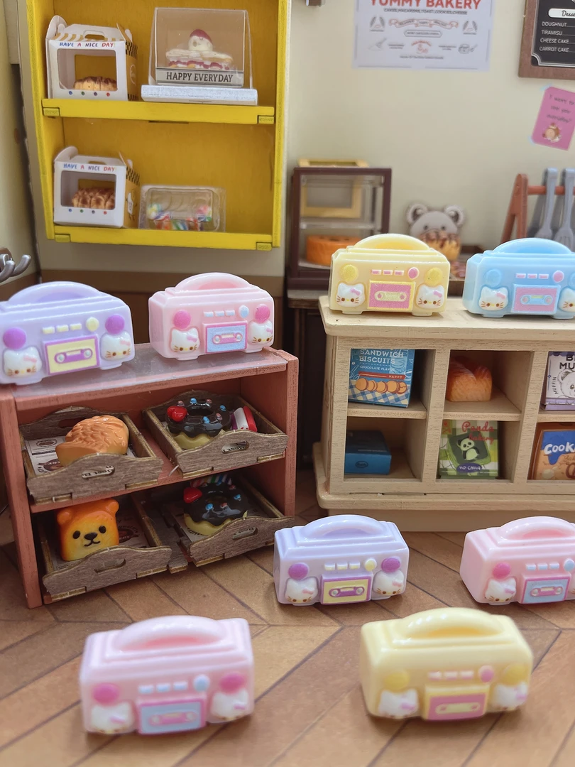 【彬彬定制-卡带录音机】高品仿真食玩创意diy树脂配件摆件饰品