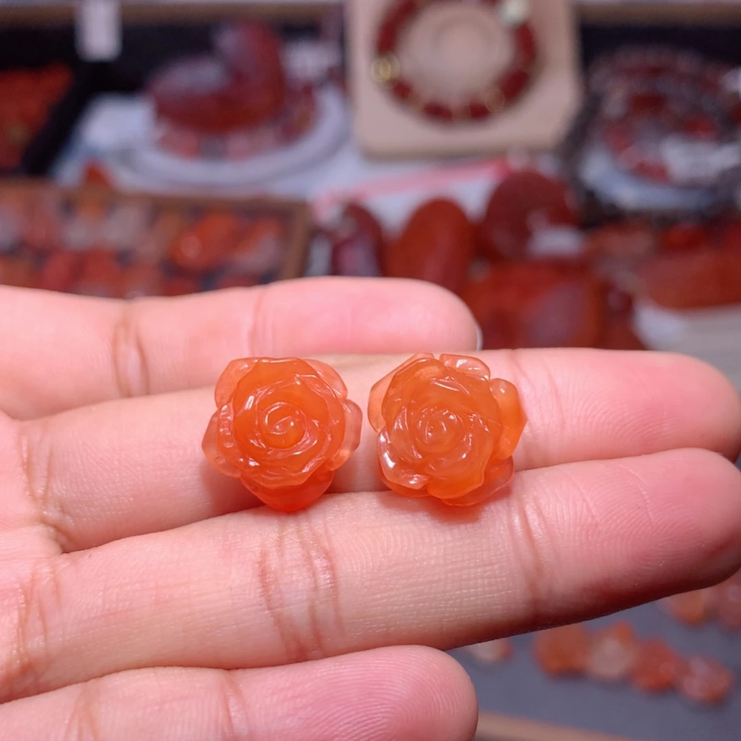 墨***園南红玛瑙未镶嵌南红花2