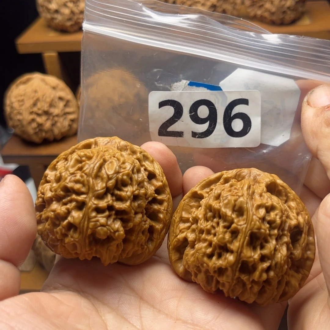 吊坠文玩核桃周*大球将46姜黄皮