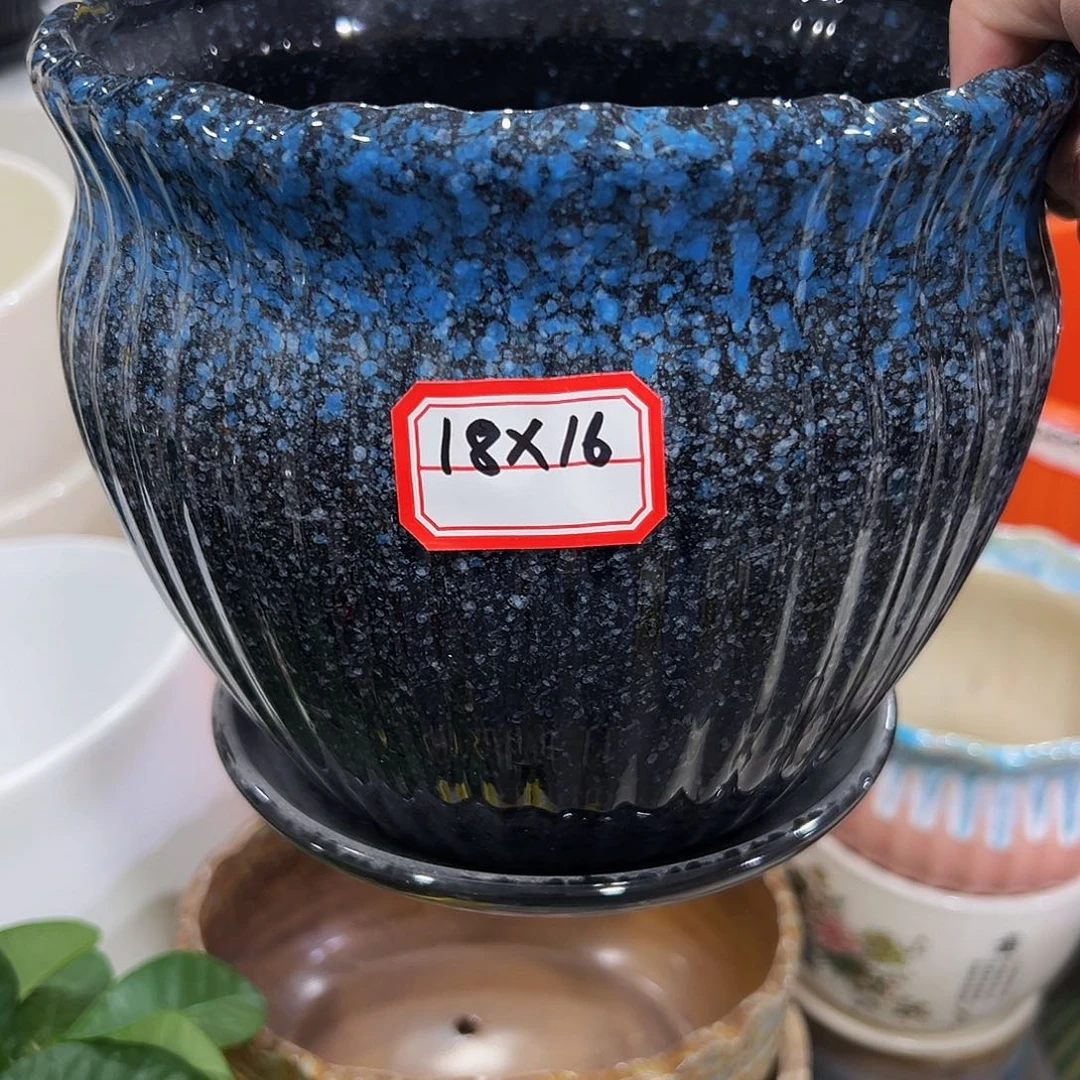 外贸尾单陶瓷花盆凑10米包邮