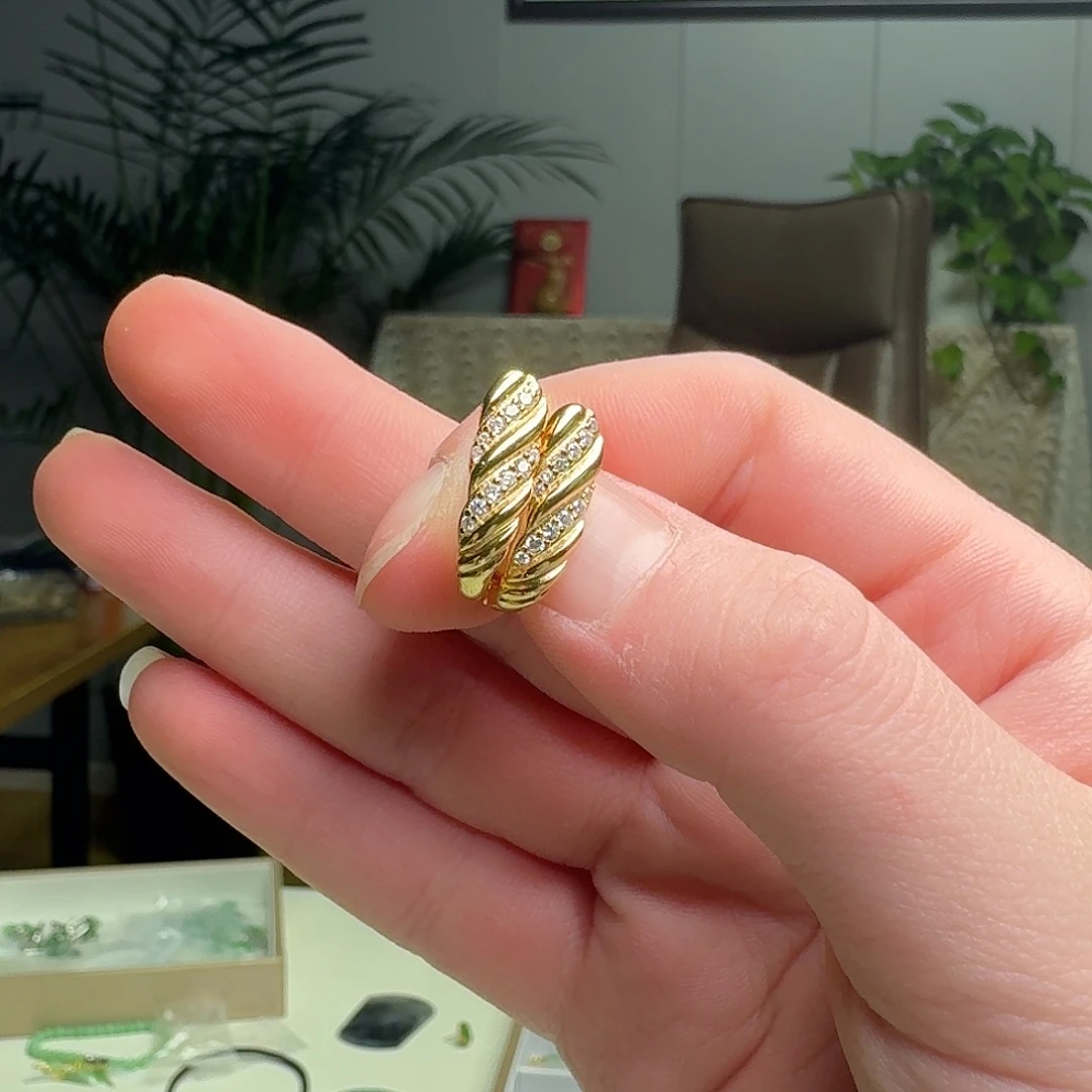 翡翠未镶嵌耳饰银耳包
