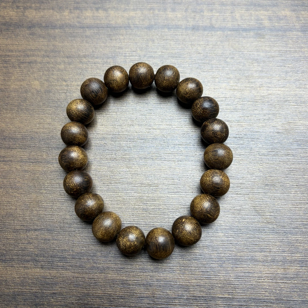 文玩沉香木串手链单圈