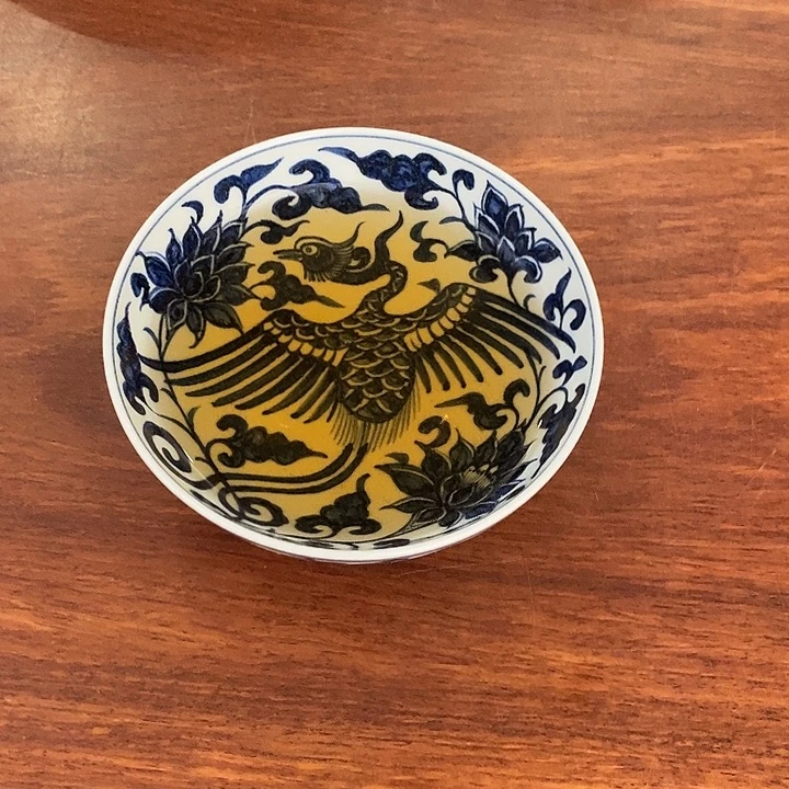 景德镇艺术仿元凤凰普洱杯