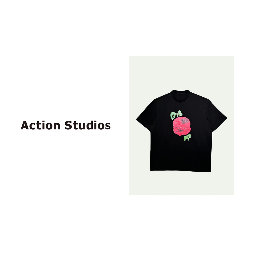 Action Studios/ 大大推荐美式复古休闲简约汉堡T恤短外套8968