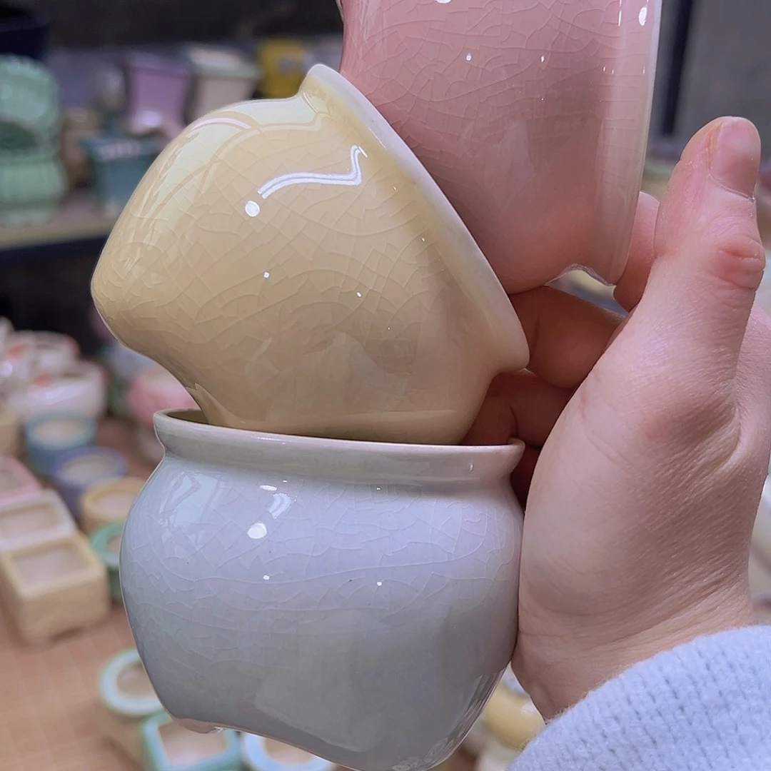 红陶陶瓷花盆当场满12包邮