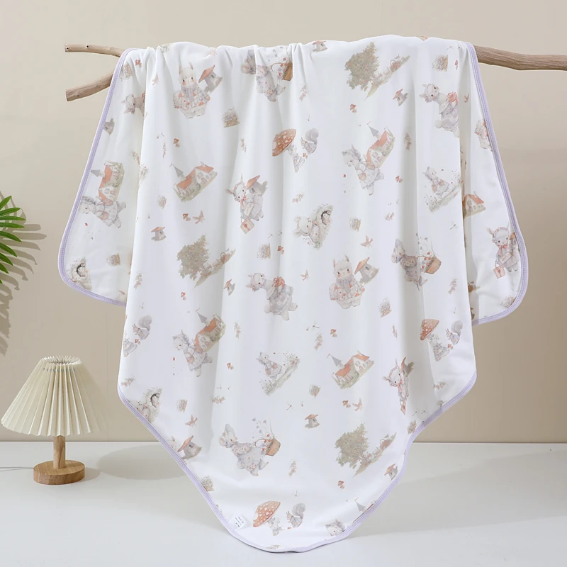 新生儿包单精梳长绒棉抱被单层包巾产房（柔软防惊）90*90