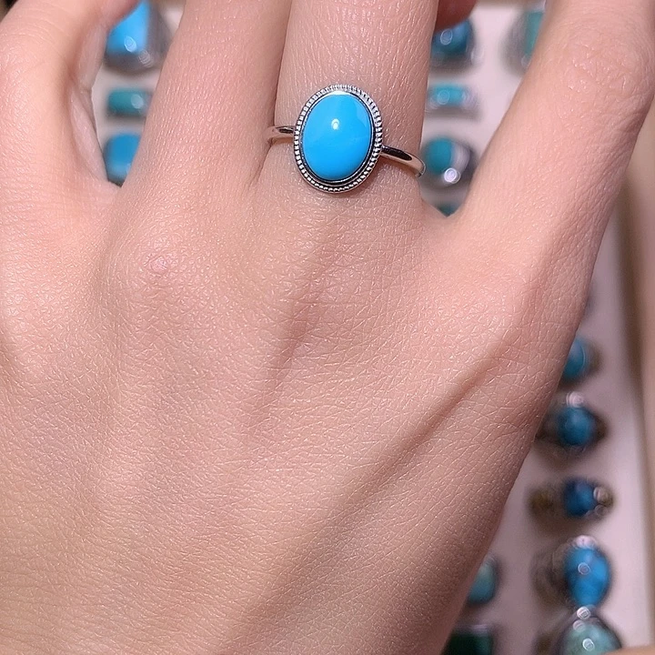 绿松石银S925镶嵌挂件