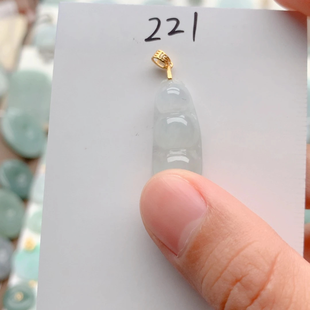 翡翠银S925镀金镶嵌颈饰吊坠