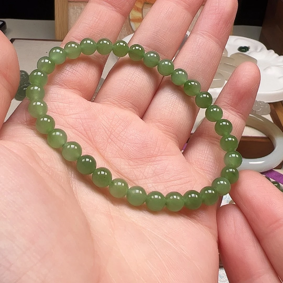 和田玉（碧玉）未镶嵌手链