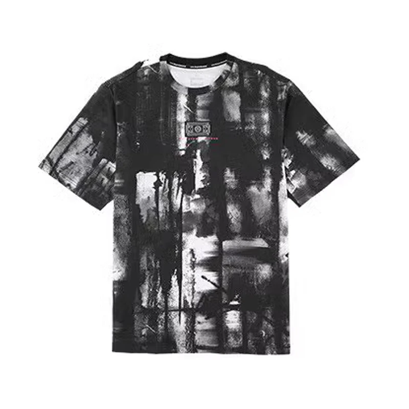 361° 男夏季宽松短袖T恤棉质迷彩舒适透气圆领运动上衣552225114