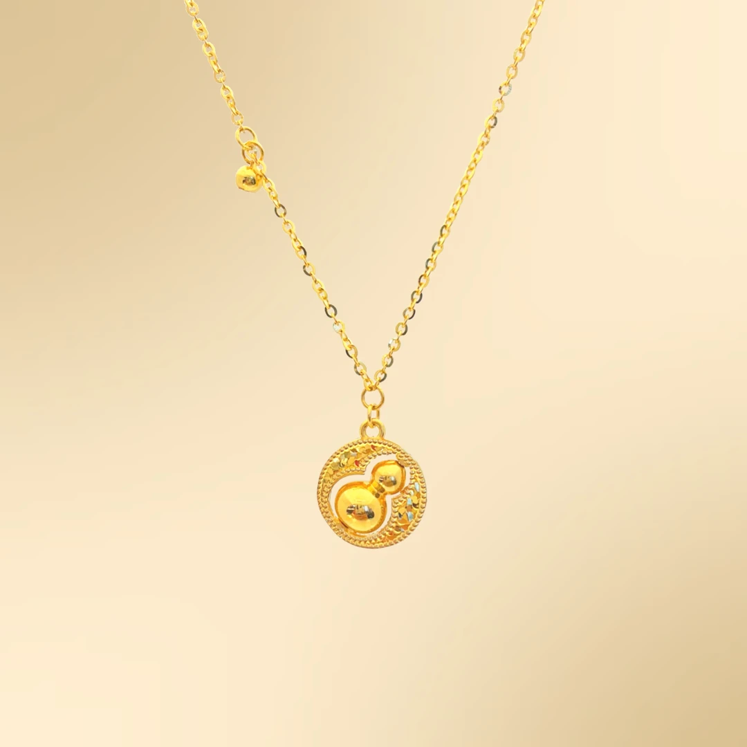 碎碎冰葫芦福禄气质黄金项链 需改价