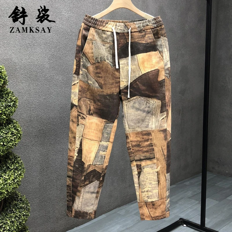 秋季新款洋气痞帅宽松直筒裤子男潮牌网红高街休闲裤男士时尚长裤