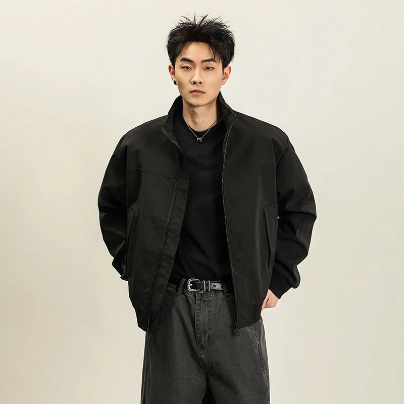 美式教练夹克男女三防立领冲锋衣复古户外工装ma1飞行外套