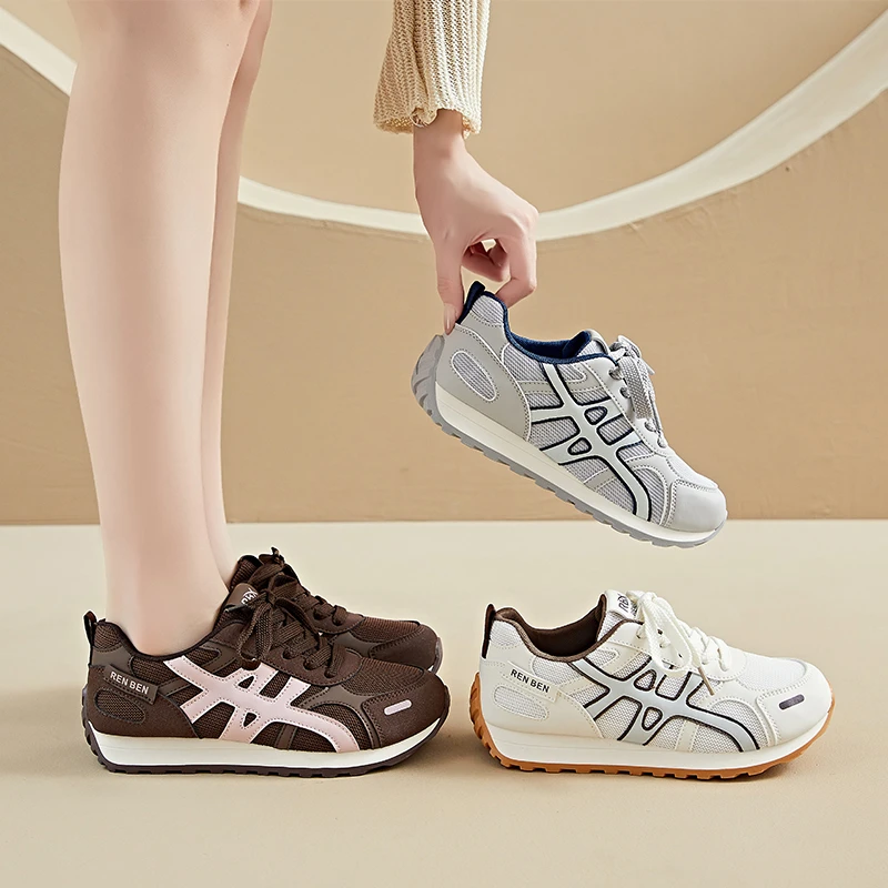 人本百搭ins韩版新款老爹鞋女2025秋季运动厚底增高休闲街拍