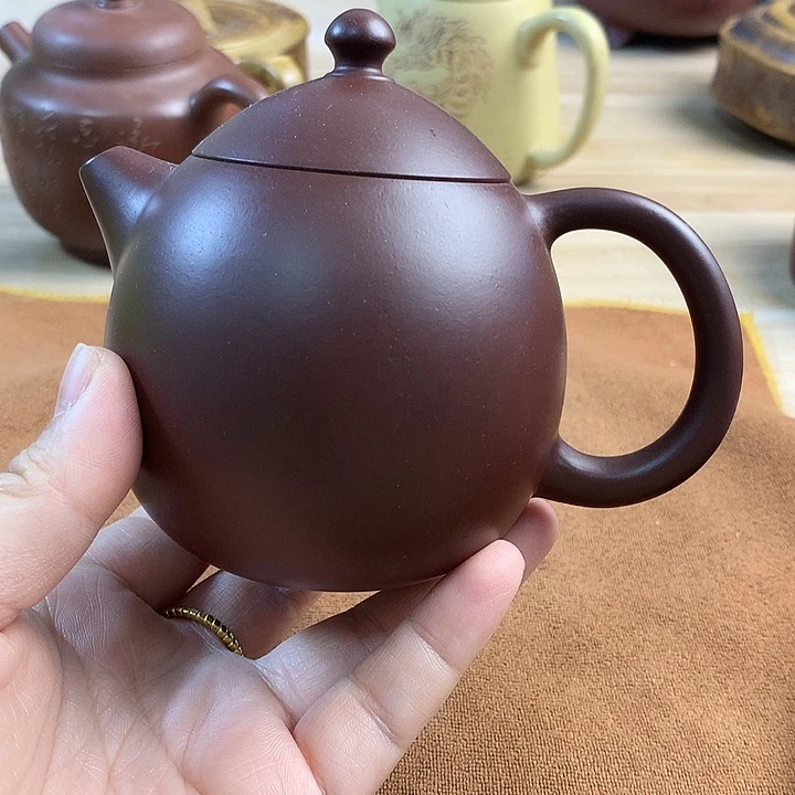 紫砂微瑕龙蛋紫泥