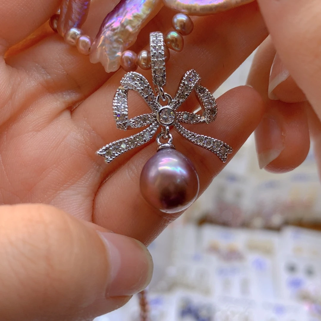 淡水珍珠颈饰银S925镶嵌