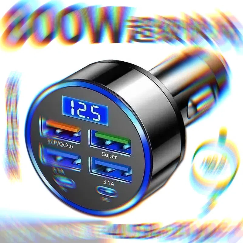 车载pd快充头手机超级快充头点烟器转换插头车充汽车usb接口插座
