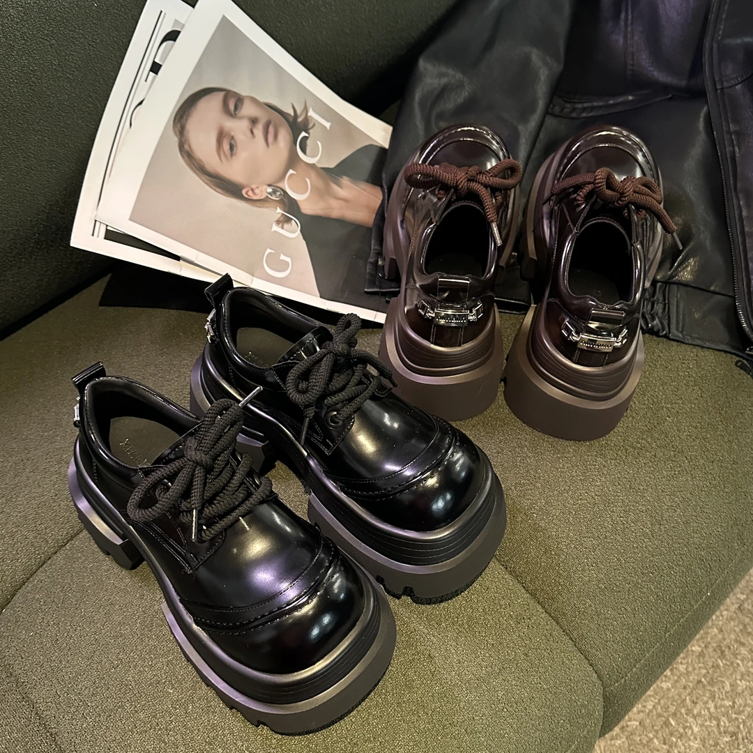 糖糖现货 | 7cm | 25新款时尚乐福女鞋舒适休闲百搭英伦厚底乐福