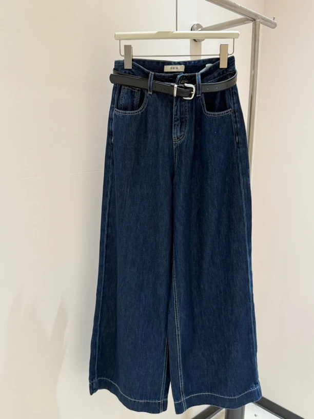 梦里-陳 慵懒复古牛仔裤1