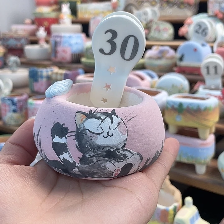 30……手工手绘花盆