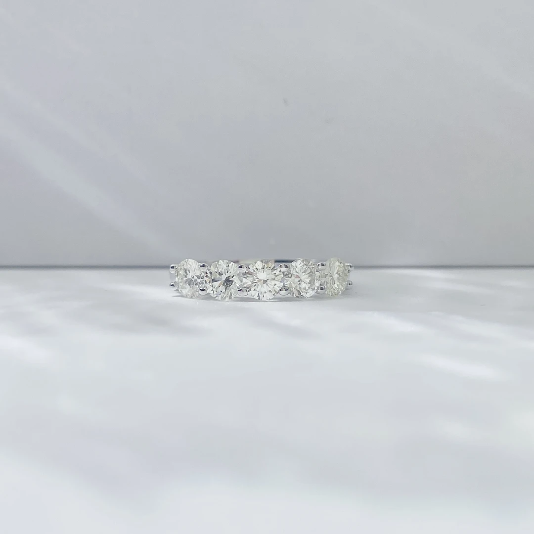 【涂涂高定珠宝】18k金天然钻石大版悬浮五公主排戒XC