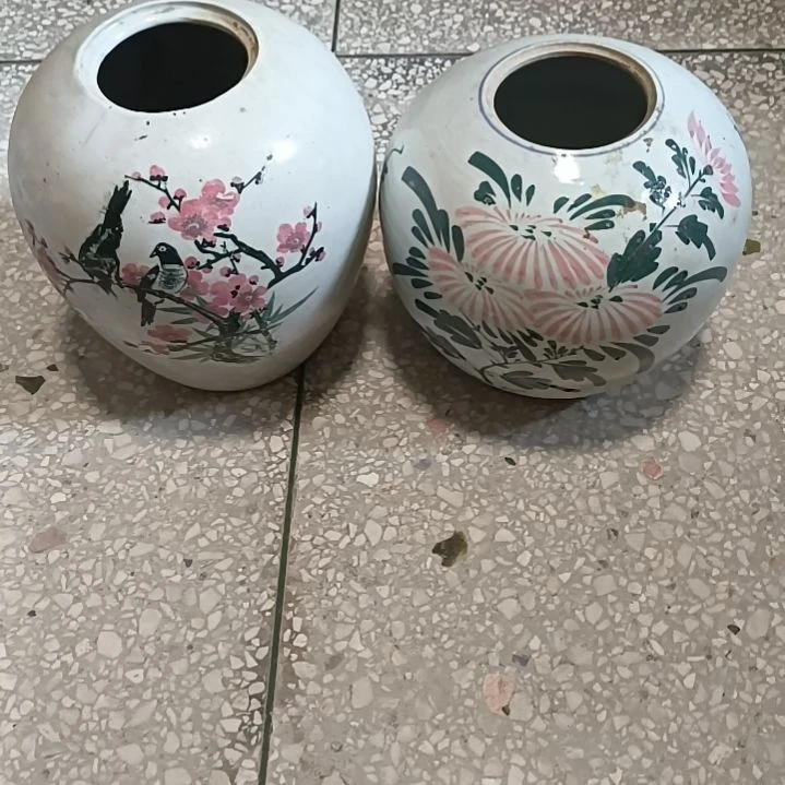 想***子摆件粉彩陶瓷摆件青花陶瓷摆件青花陶