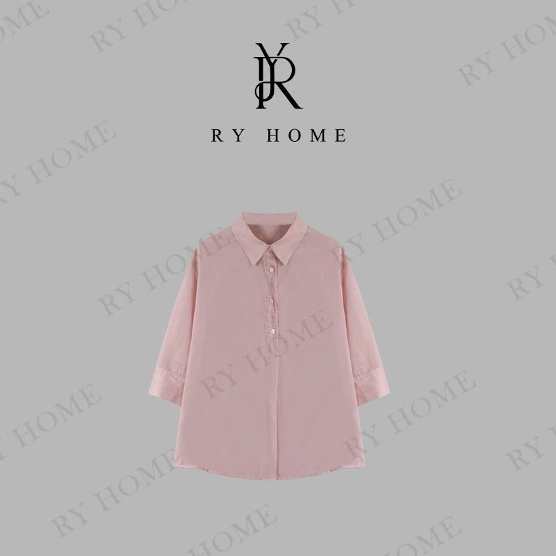 【容雨RYHOME】天丝+亚麻翻领净版衬衫252C1487