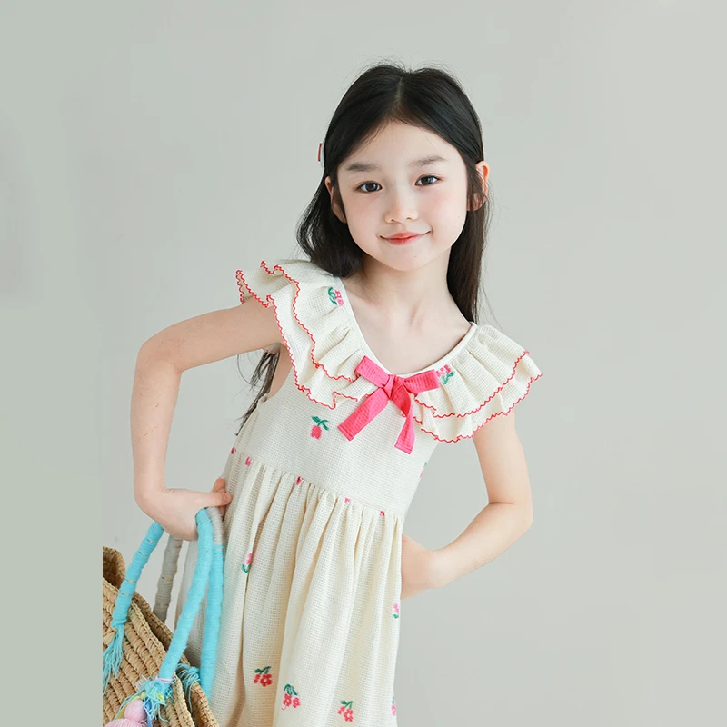 utouto大耳象女童飞袖蝴蝶结连衣裙小衫2025夏季2403813