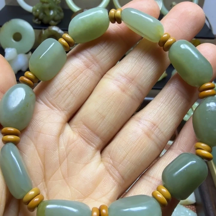 和田玉未镶嵌手链