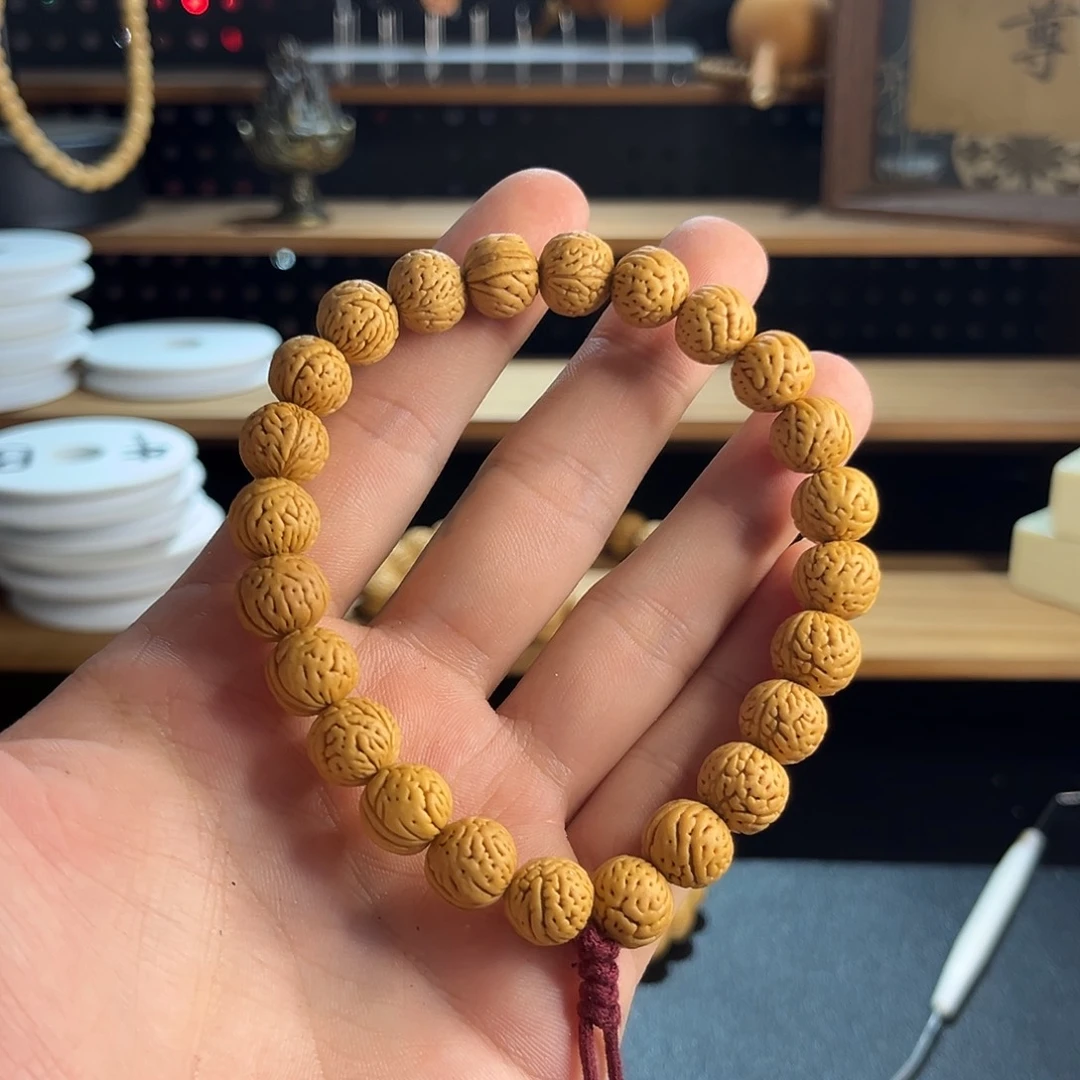 桃核吊坠10微肠纹