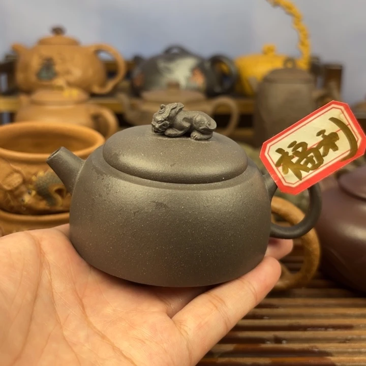 茶壶紫砂招财貔貅原矿天青100c