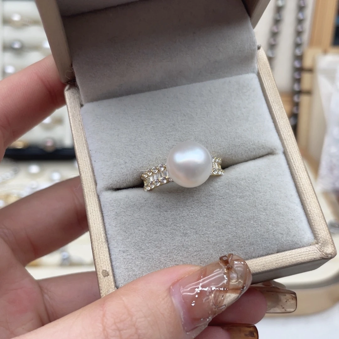 海水珍珠银S925镶嵌戒指D198