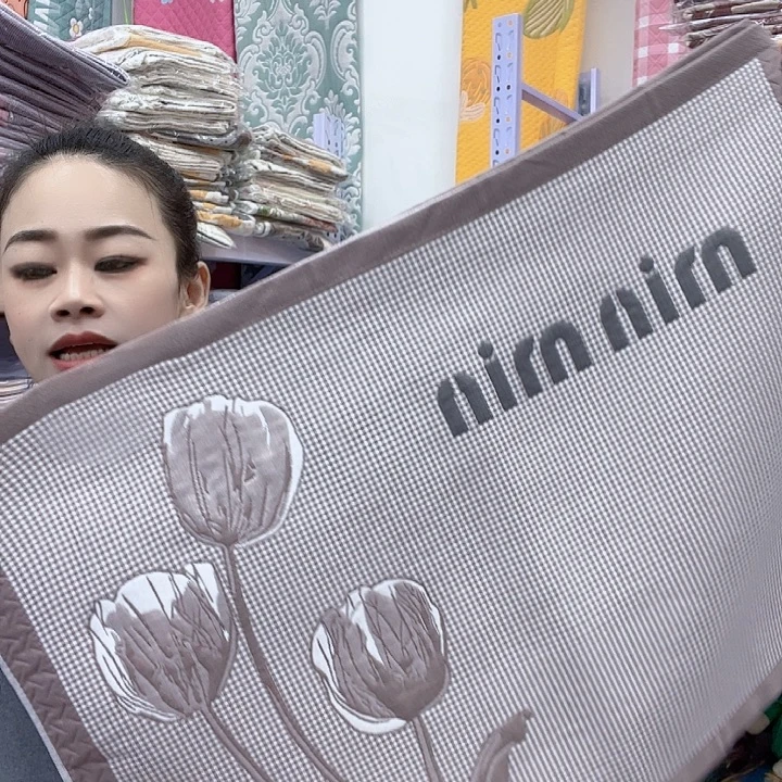 棉咖色郁金香纯棉