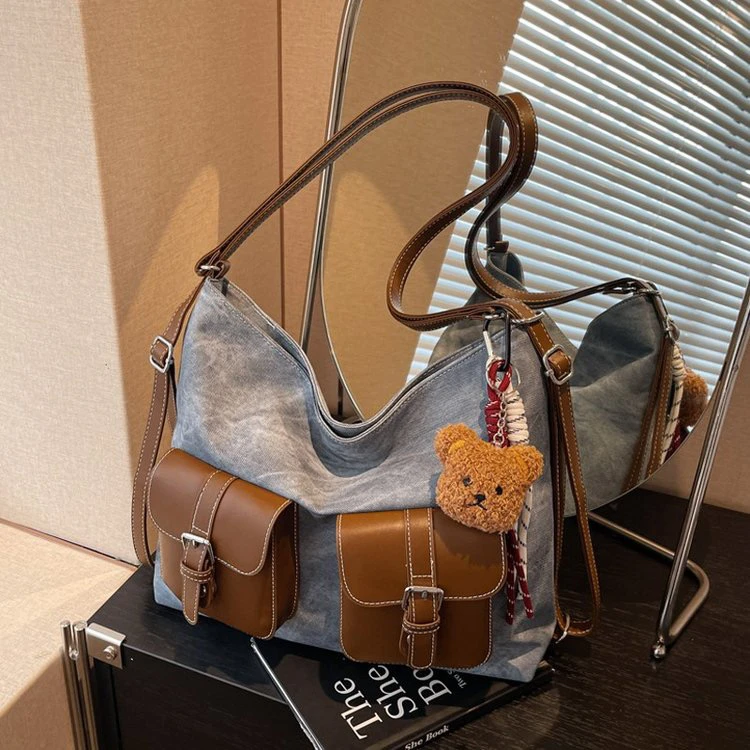 上班通勤大容量包包女2025新款秋冬复古双肩后背包时尚单肩托特包