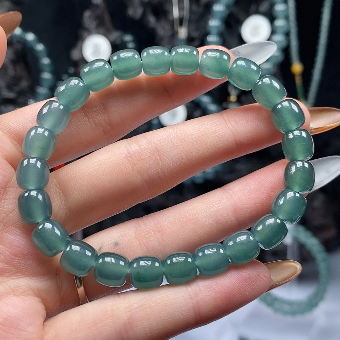 未镶嵌手链翡翠7.7mm直切手串