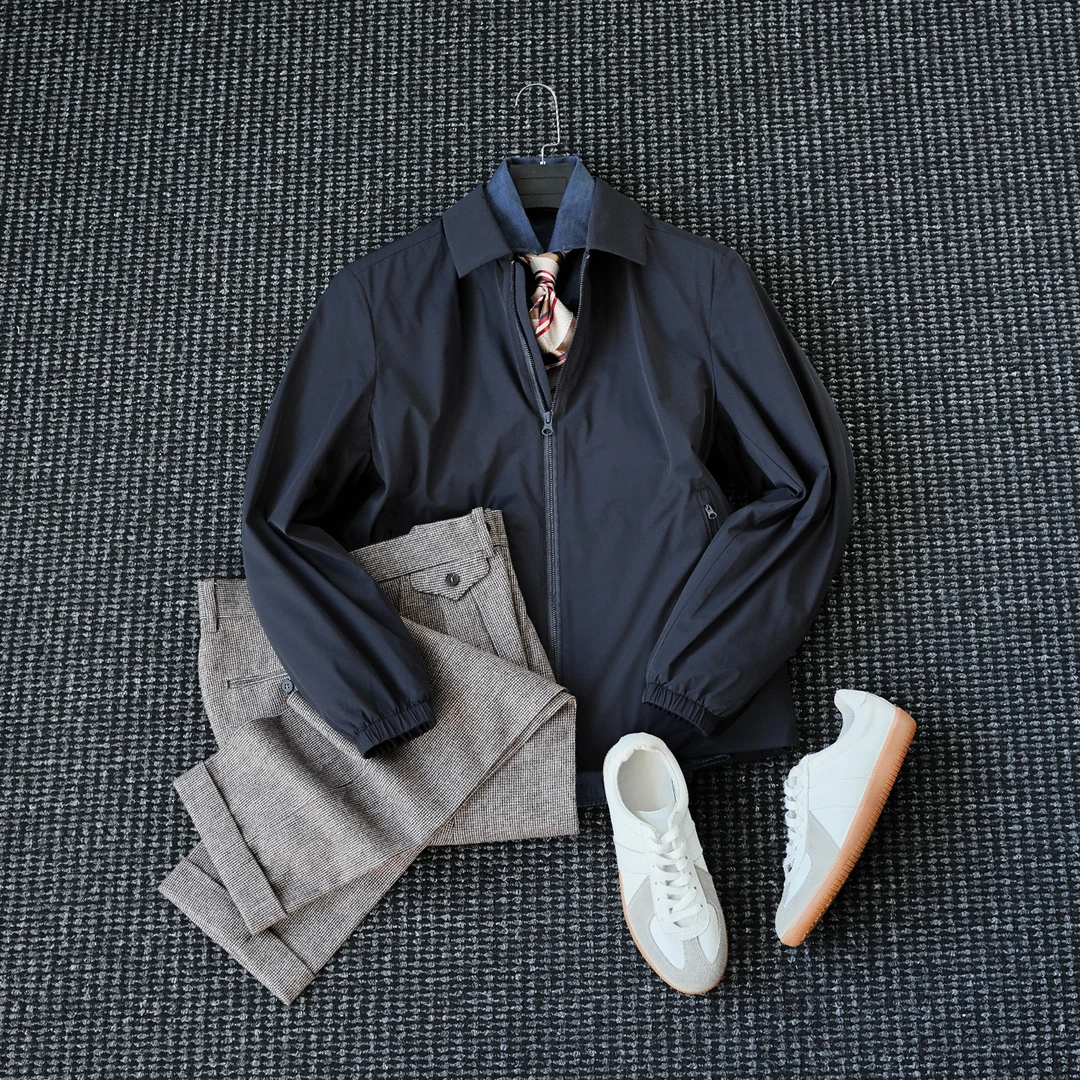 CssuGent 极简轻商务 白鹅绒 经典夹克男时尚经典行政鹅绒服外套