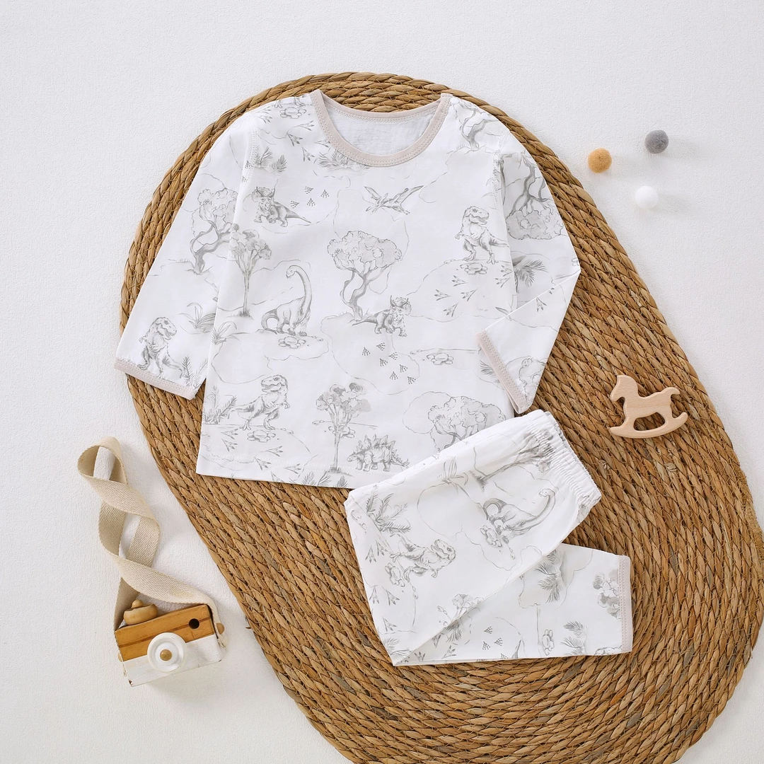 0085-【侏罗纪-套装-】直播间宝宝秋衣连体链接专属