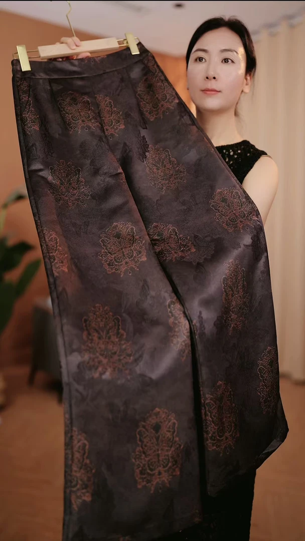 蝶上花新款气质百搭高腰阔腿裤（DN34/天舒/萍/锋）