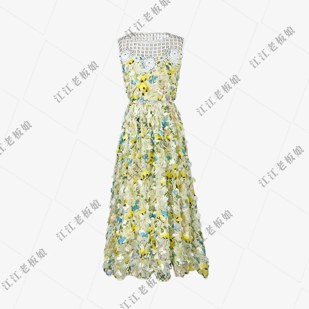 【厦厦】国风夏季新款无袖显瘦时尚连衣裙气质宽松Q2052