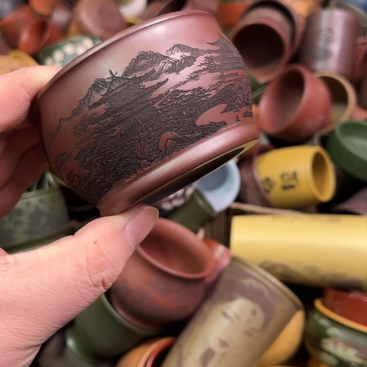 紫砂茶杯全手工紫砂主人杯