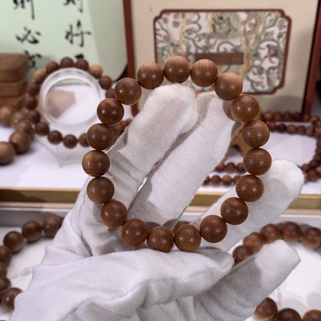 秋***满檀香木手串/手链横纹黑肉10树心福利