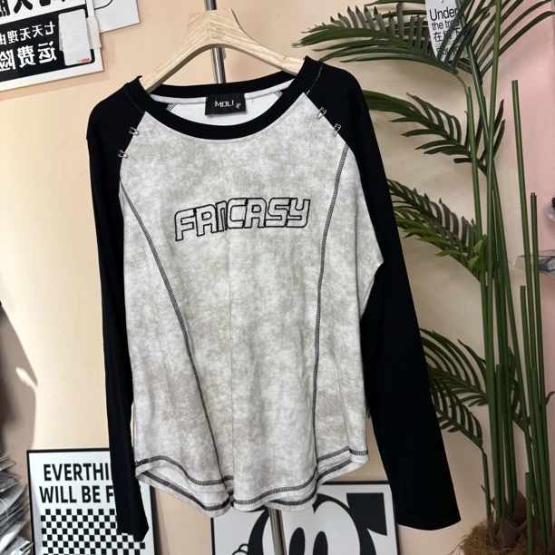 春季新款大码显瘦时尚百搭休闲欧货上衣