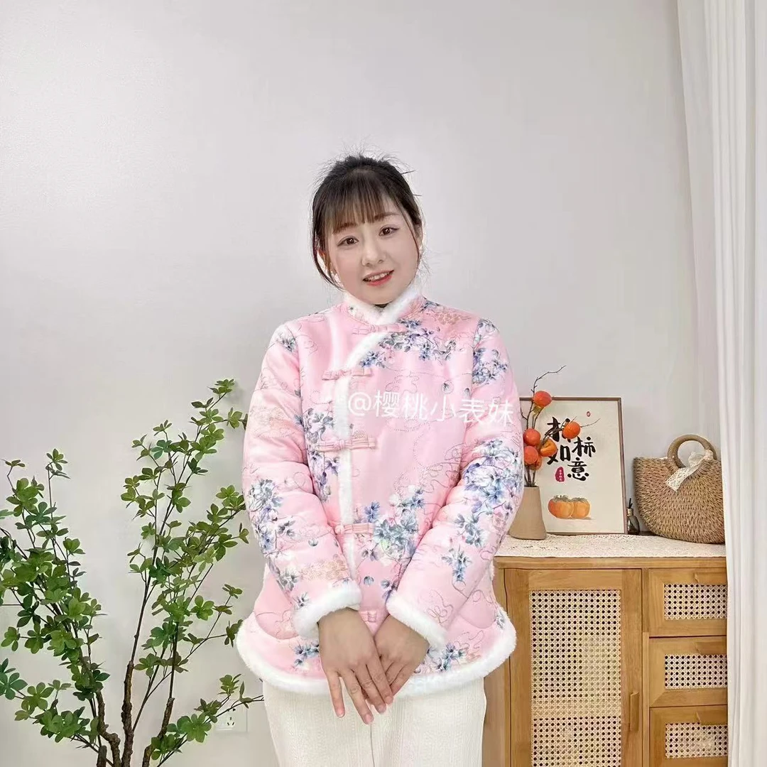 2024新款网红花棉服碎花棉袄