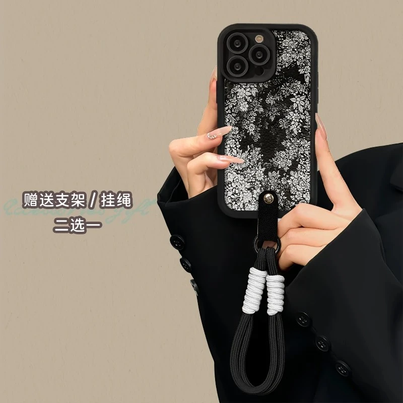 三维繁花适用于苹果16promax/15华为P70vivo13小米oppo手机壳14