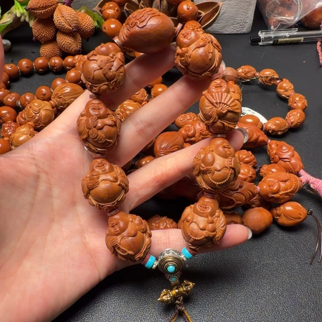小***达橄榄核手串/手链弥勒佛