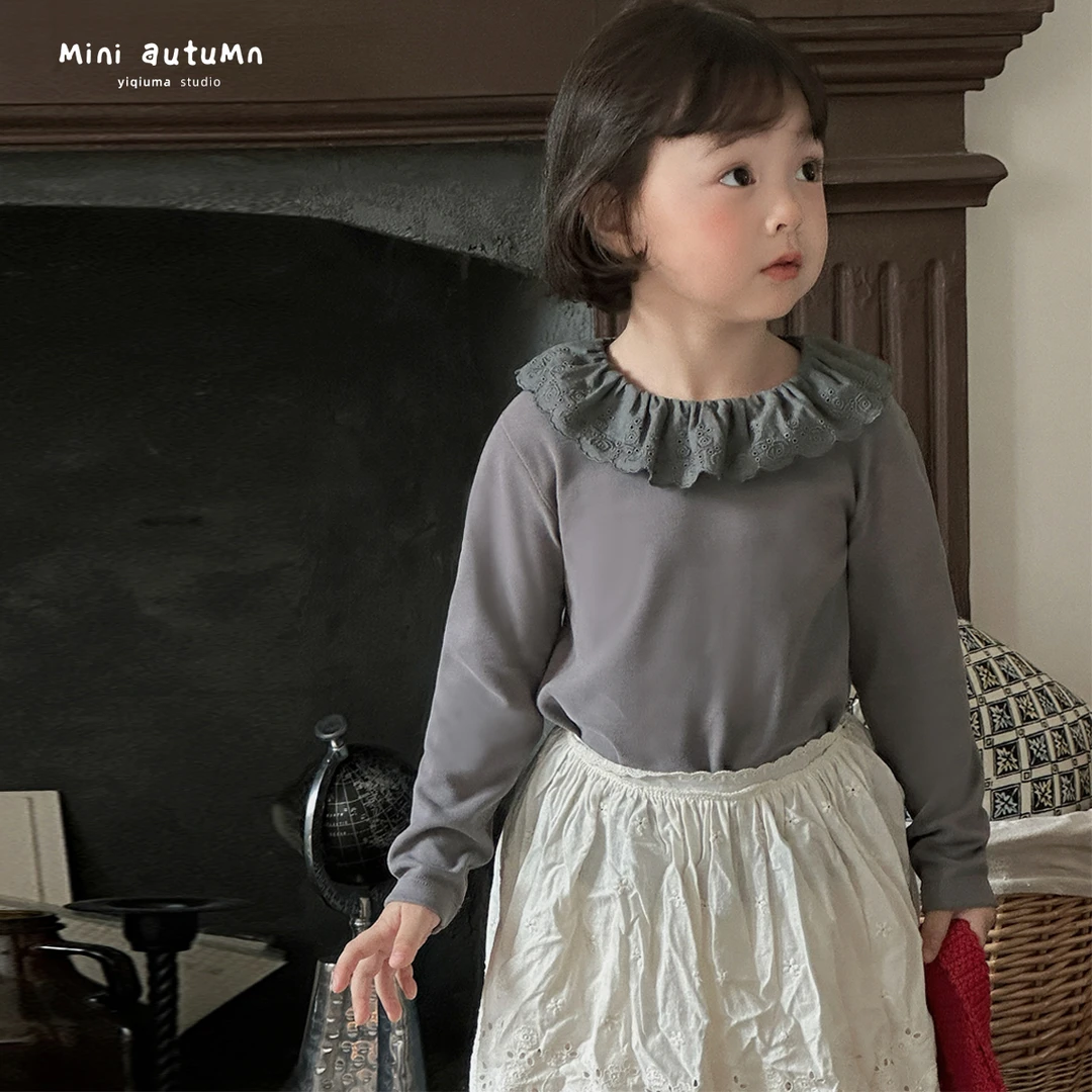 「MINI AUTUMN」【禾莳】婴儿棉女小童休闲长袖娃娃领打底衫BQ53144